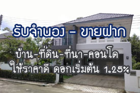 ผลงานที่ผ่านมา รับจำนอง-ขายฝาก บ้าน ที่ดิน